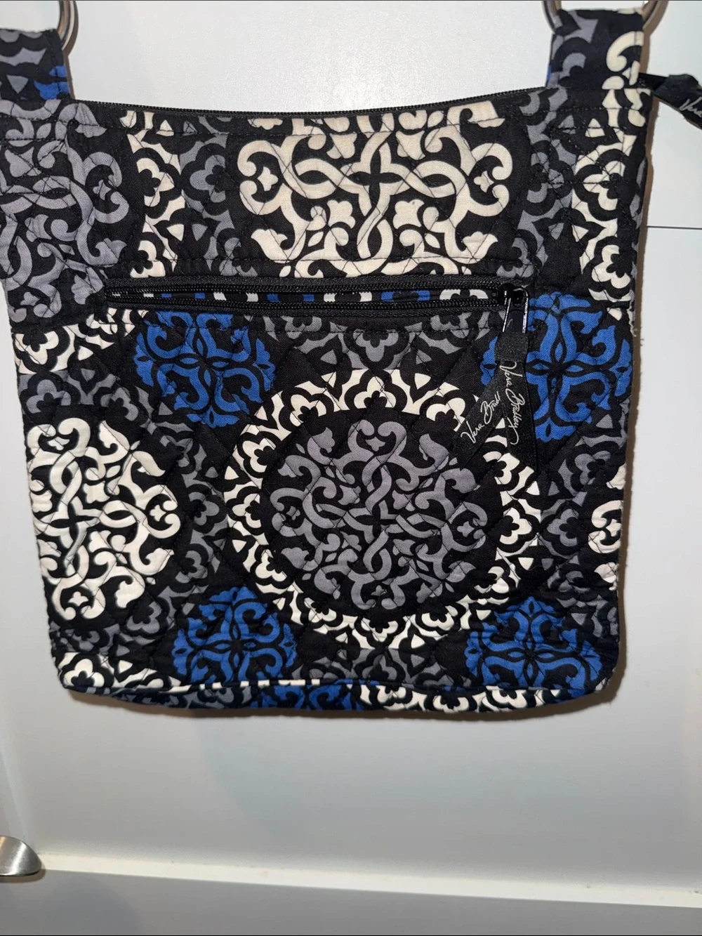 Vera Bradley Canterbury Cobalt Hipster Crossbody EUC